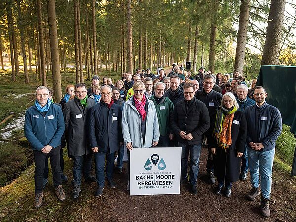 Auftaktveranstaltung zur Umsetzungsphase des Naturschutzgroßprojekts Bäche, Moore und Bergwiesen im Thüringer Wald.